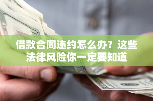 武汉借款合同违约怎么办？这些法律风险你一定要知道