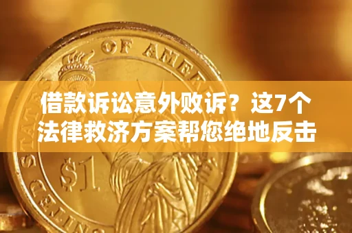 武汉借款诉讼意外败诉？这7个法律救济方案帮您绝地反击！