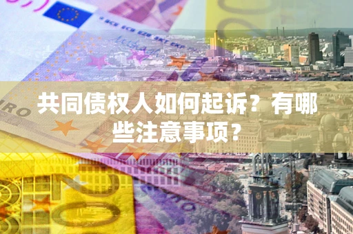 武汉共同债权人如何起诉？有哪些注意事项？